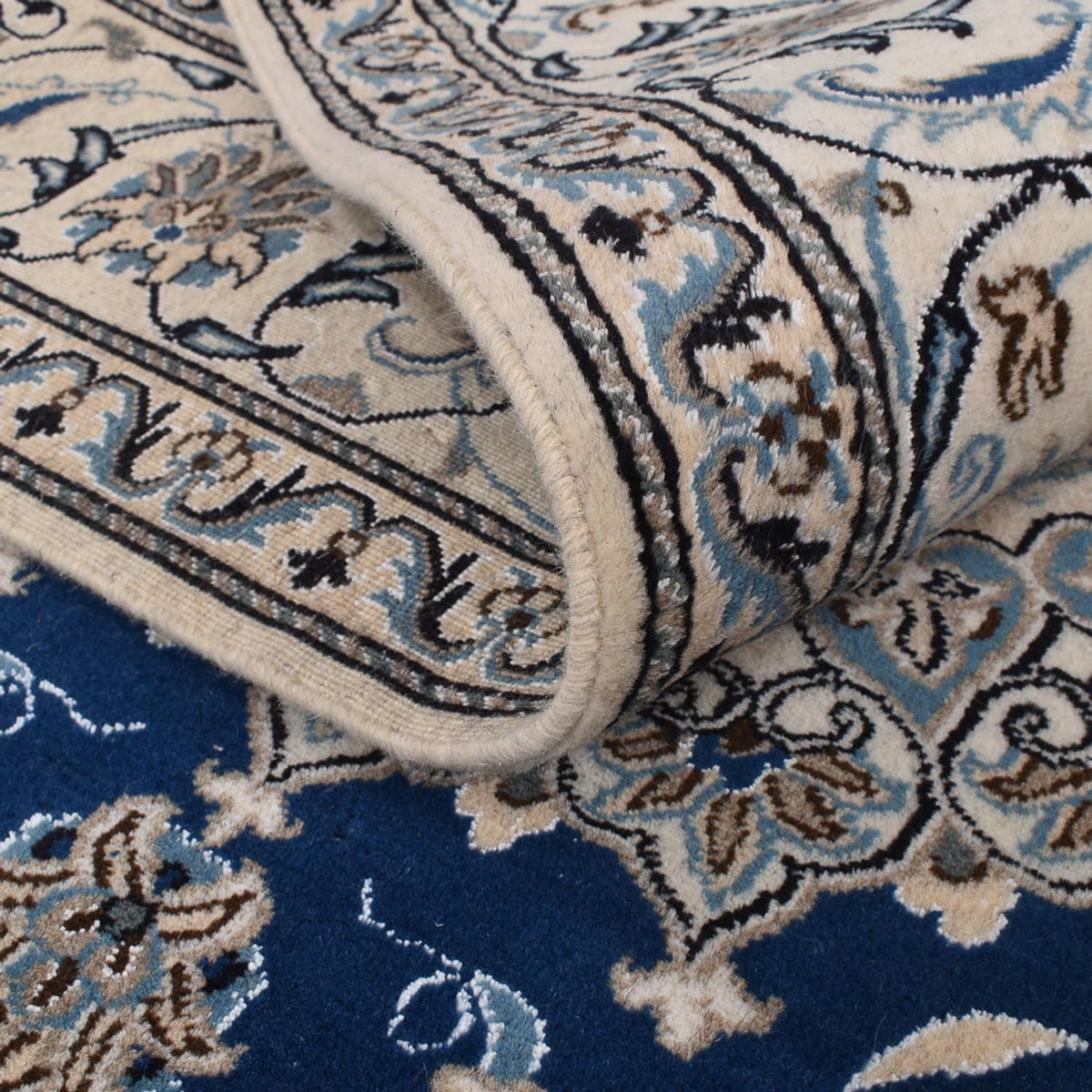 Dywan perski - Nain - 300 x 197 cm - niebieski