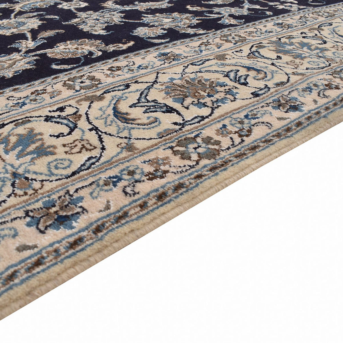 Dywan perski - Nain - 290 x 193 cm - ciemnoniebieski