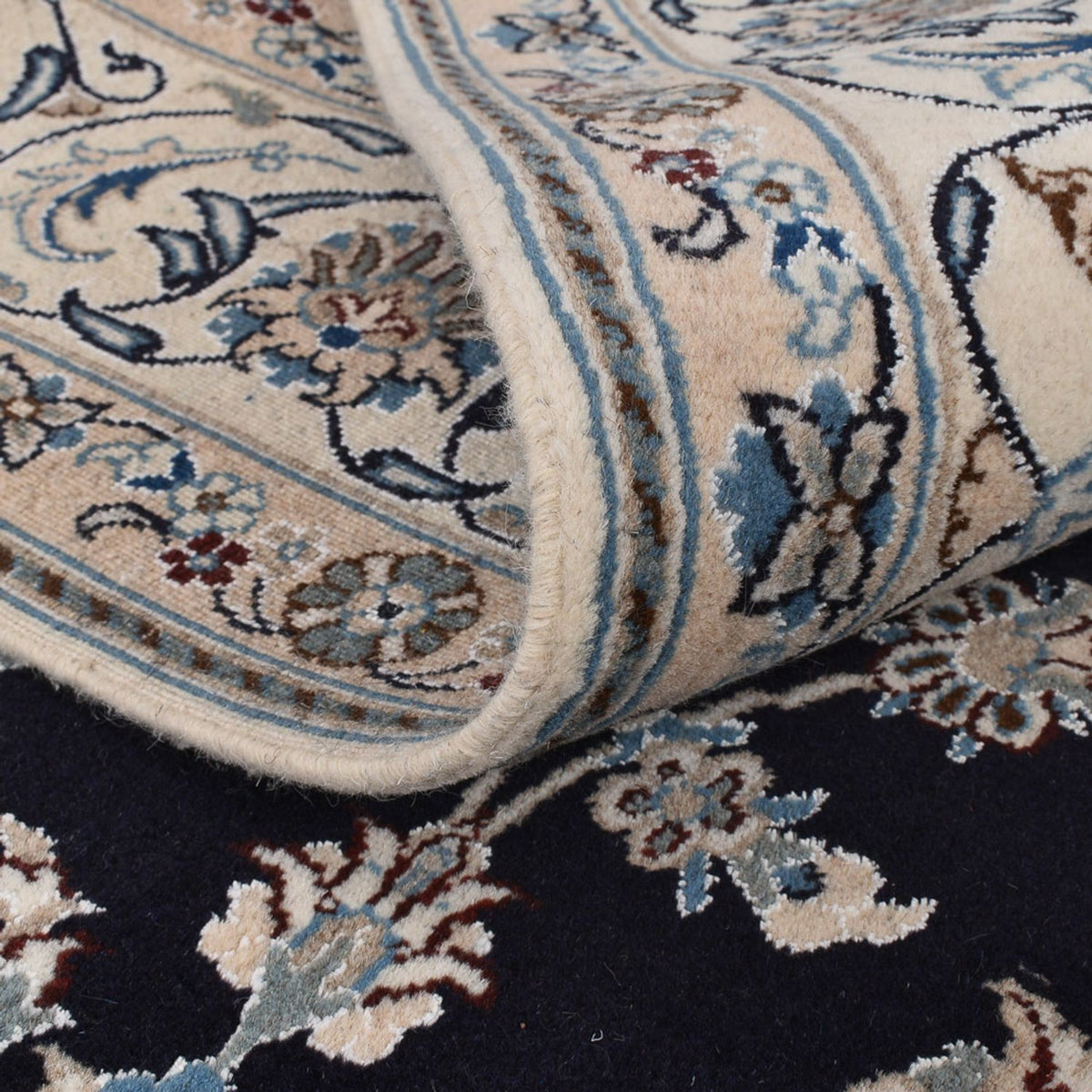 Dywan perski - Nain - 310 x 198 cm - ciemnoniebieski