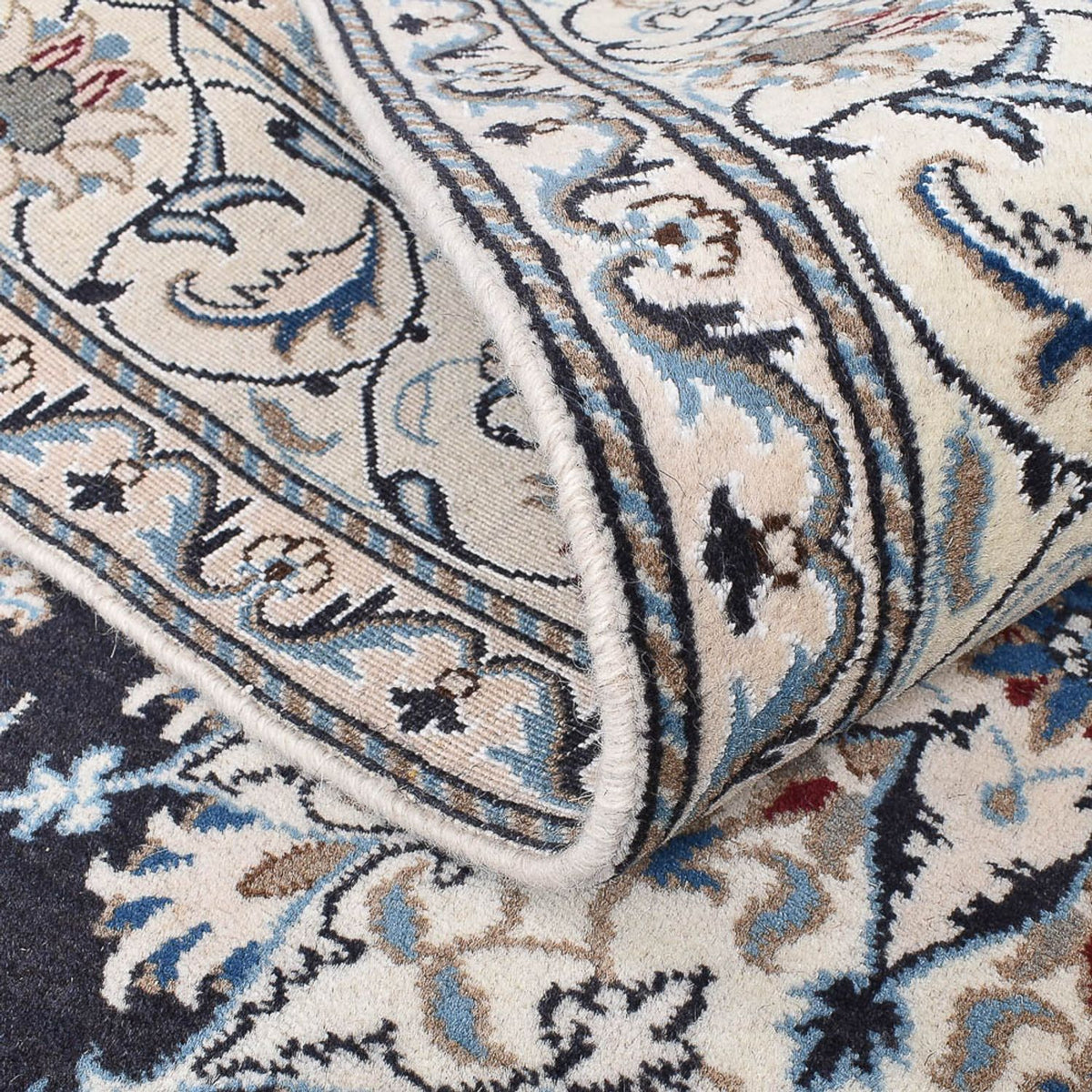 Dywan perski - Nain - 242 x 162 cm - ciemnoniebieski