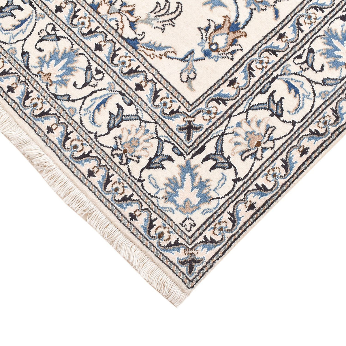 Dywan perski - Nain - 203 x 145 cm - jasnoszary