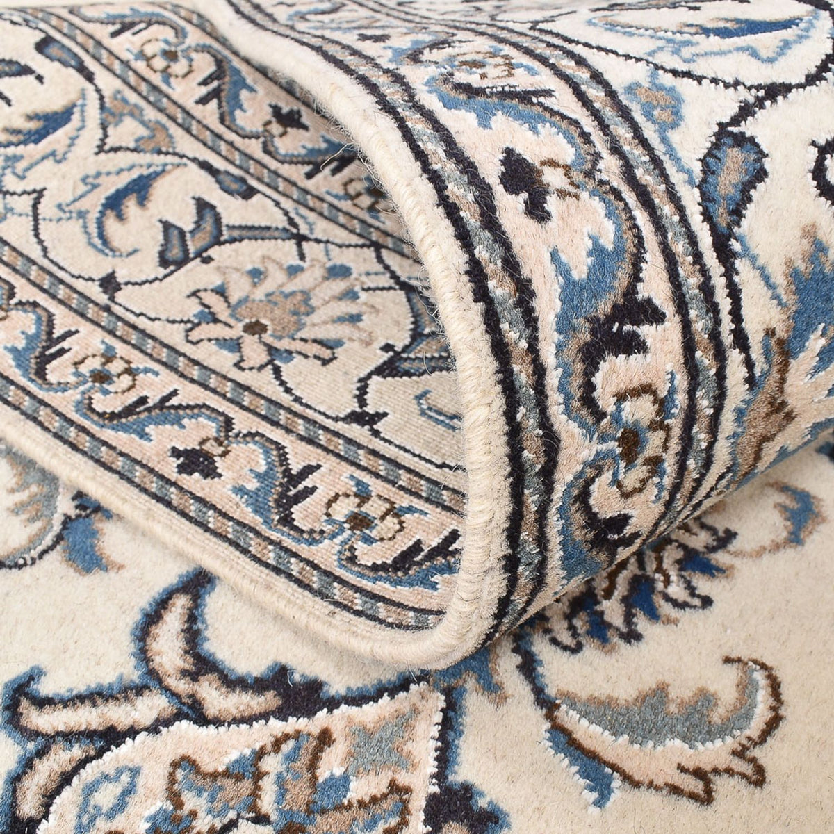 Dywan perski - Nain - 203 x 145 cm - jasnoszary