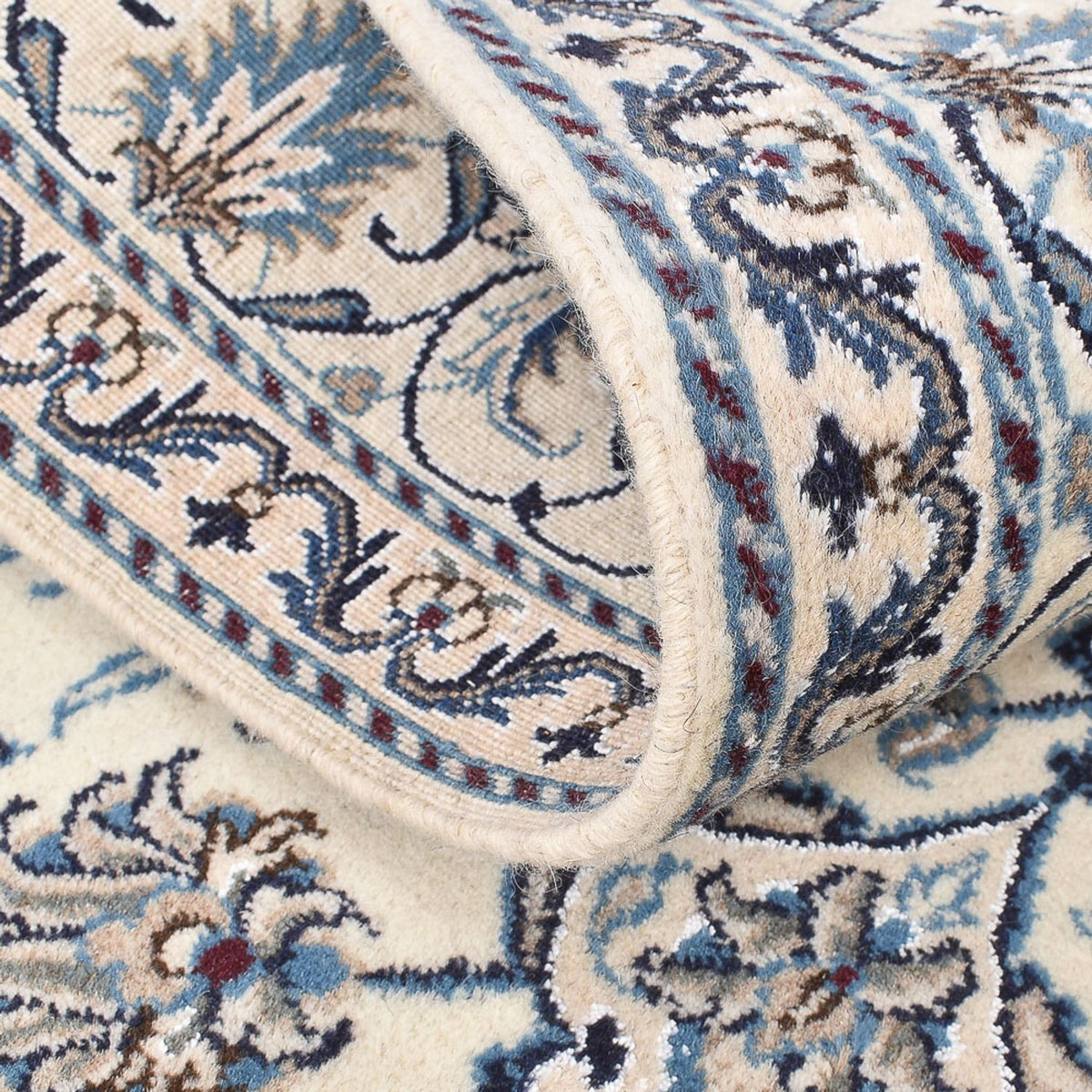 Dywan perski - Nain - 200 x 149 cm - jasnoszary