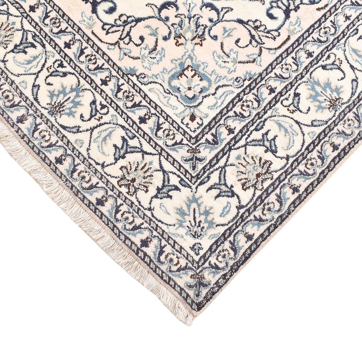 Dywan perski - Nain - 209 x 149 cm - jasnoszary