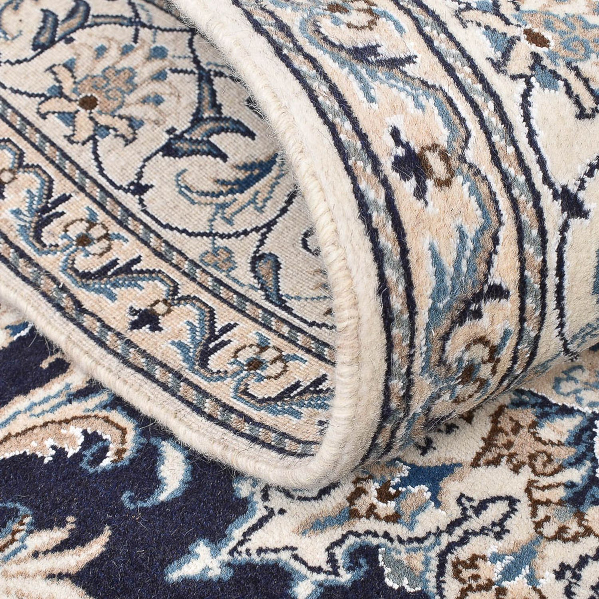 Dywan perski - Nain - 207 x 146 cm - ciemnoniebieski