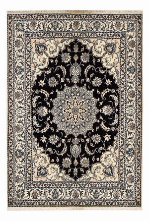 Dywan perski - Nain - 210 x 149 cm - ciemnoniebieski