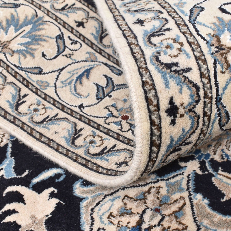 Dywan perski - Nain - 198 x 147 cm - ciemnoniebieski