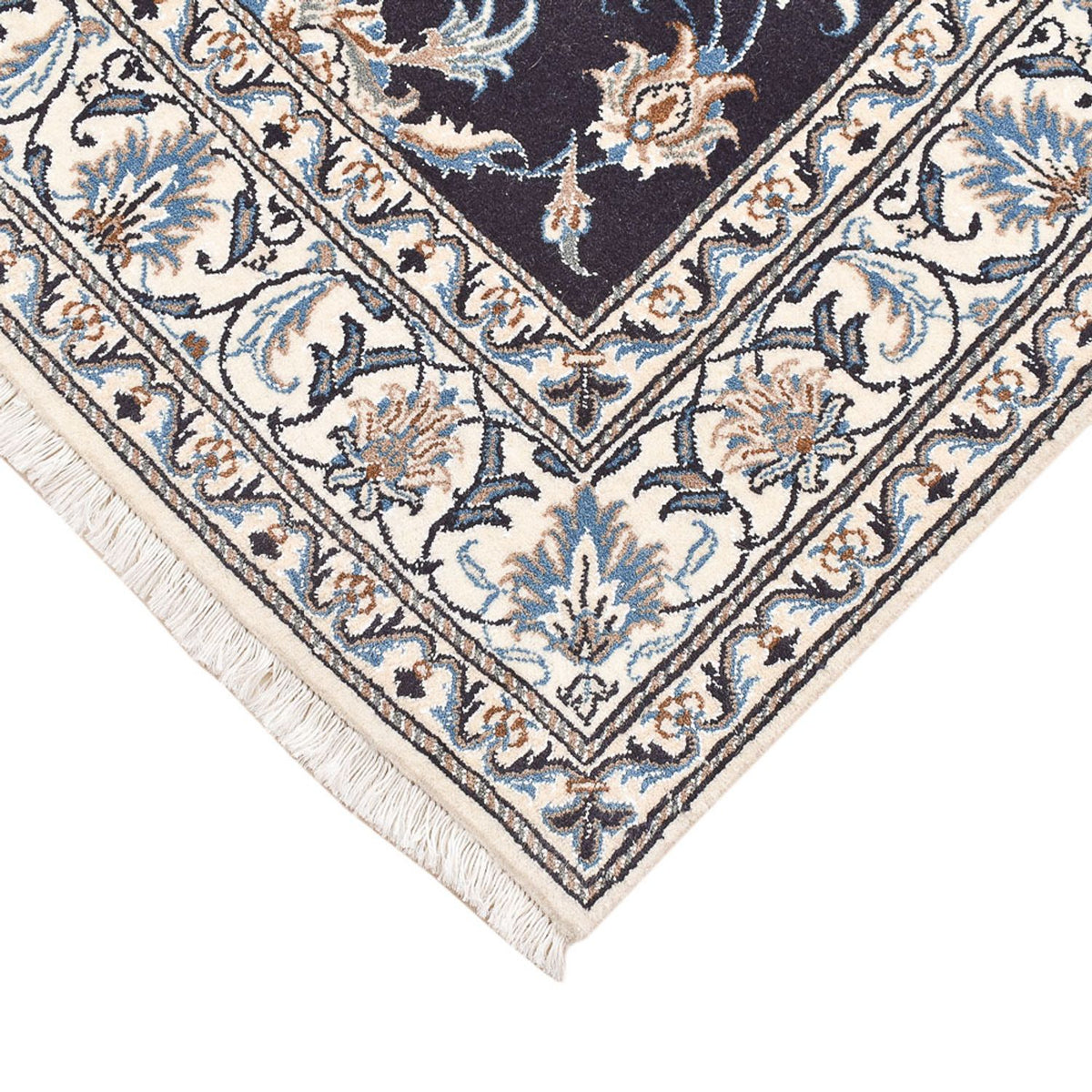 Dywan perski - Nain - 195 x 147 cm - ciemnoniebieski