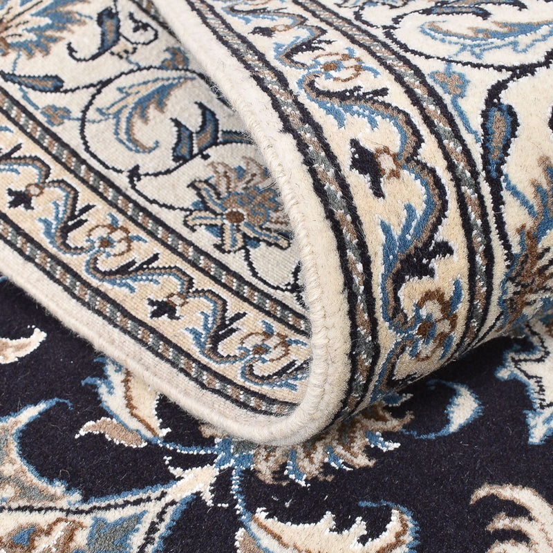 Dywan perski - Nain - 195 x 147 cm - ciemnoniebieski