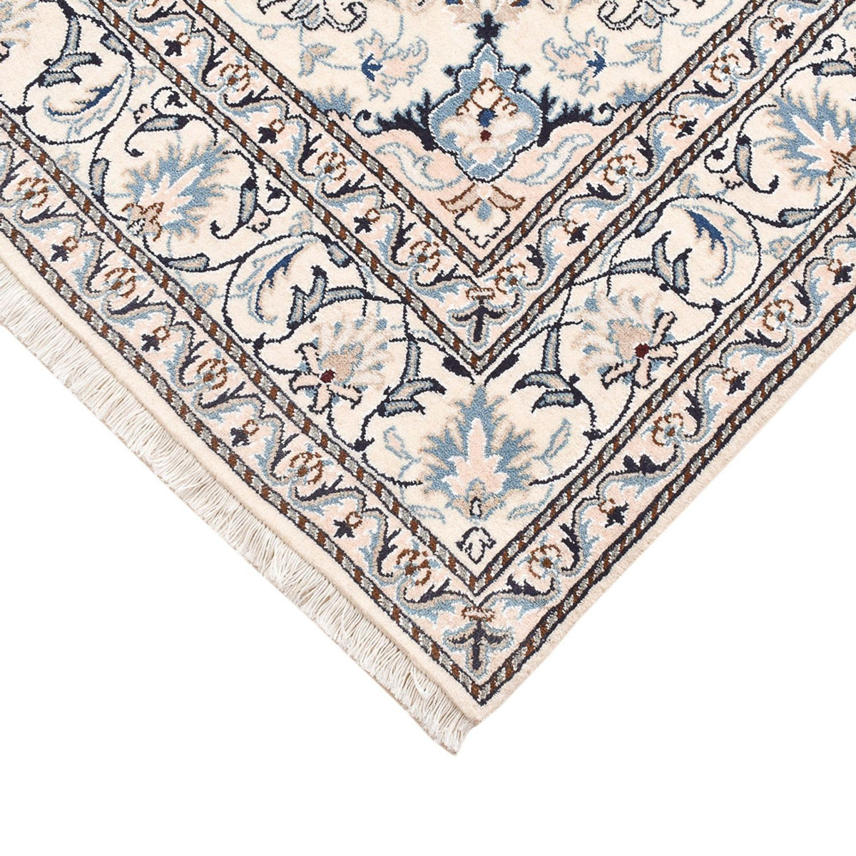 Dywan perski - Nain - 205 x 149 cm - niebieski