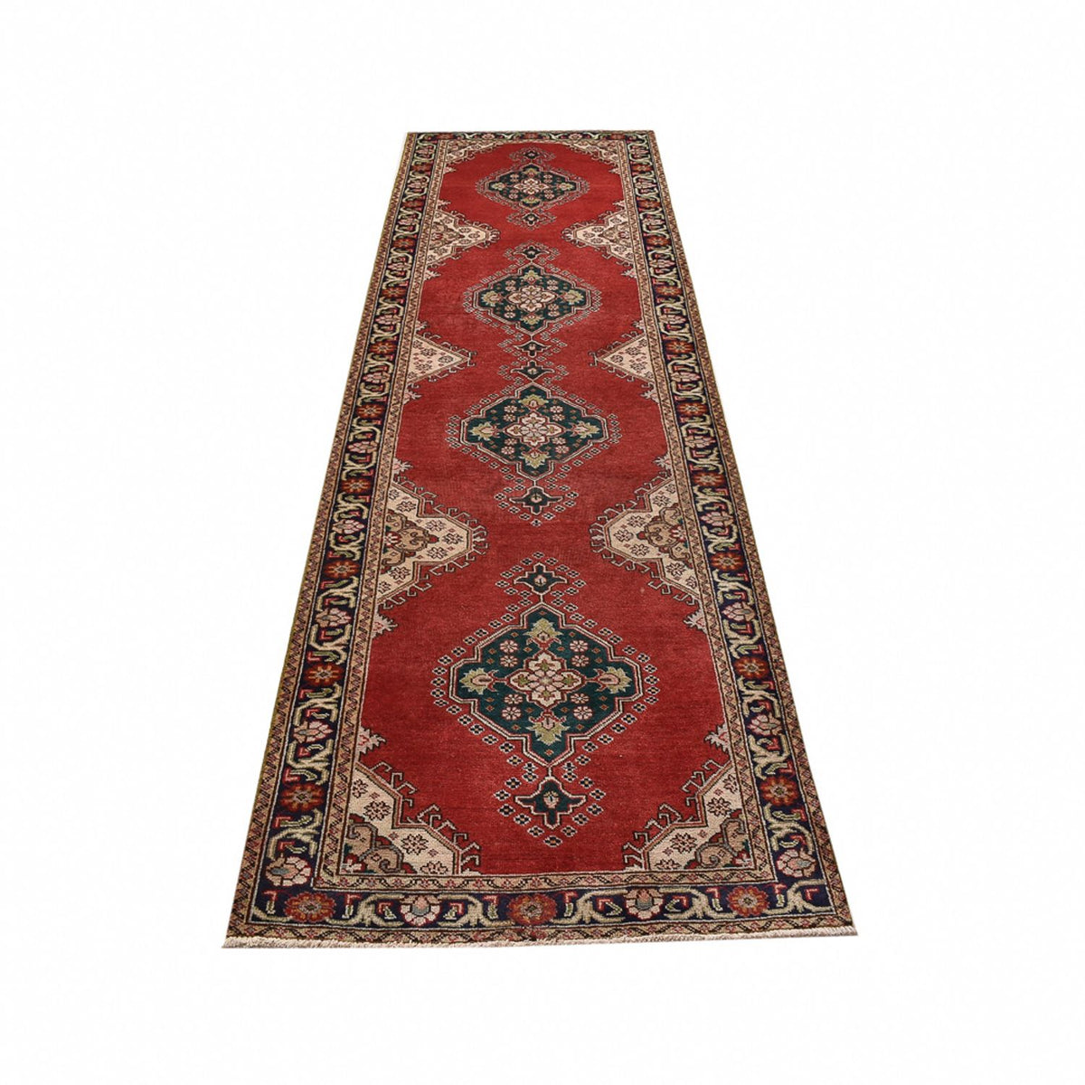 Biegacz Dywan perski - Tabriz - 340 x 96 cm - czerwony