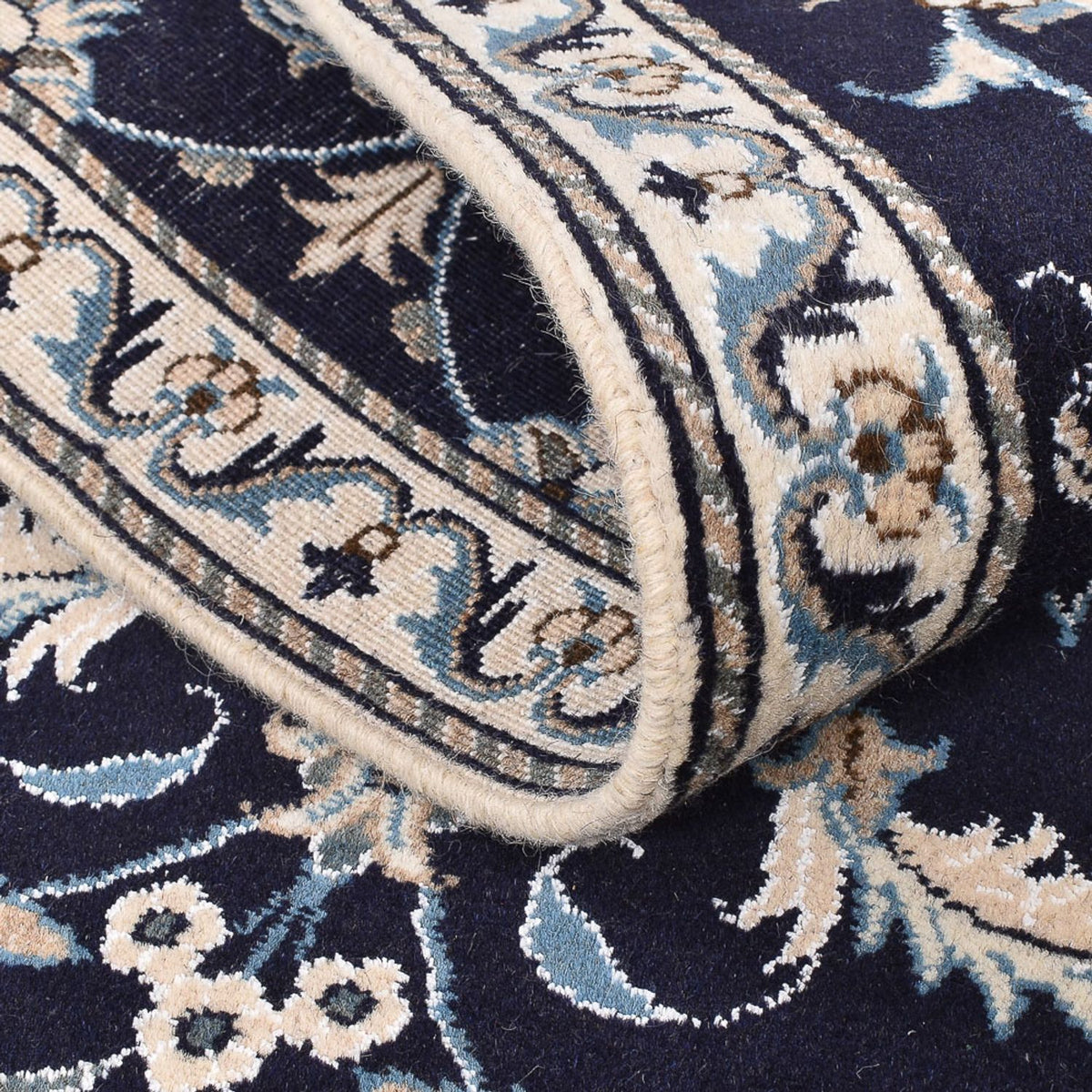 Dywan perski - Nain - 140 x 87 cm - ciemnoniebieski