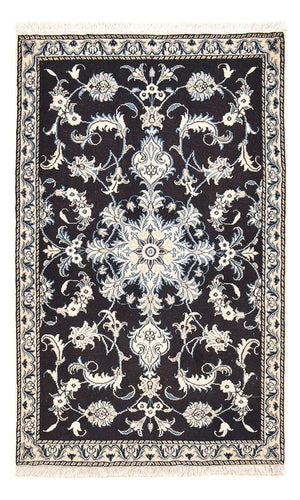 Dywan perski - Nain - 141 x 90 cm - ciemnoniebieski