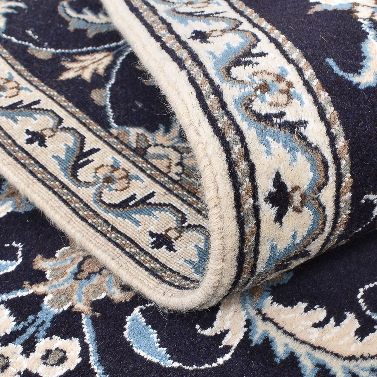 Dywan perski - Nain - 140 x 89 cm - ciemnoniebieski