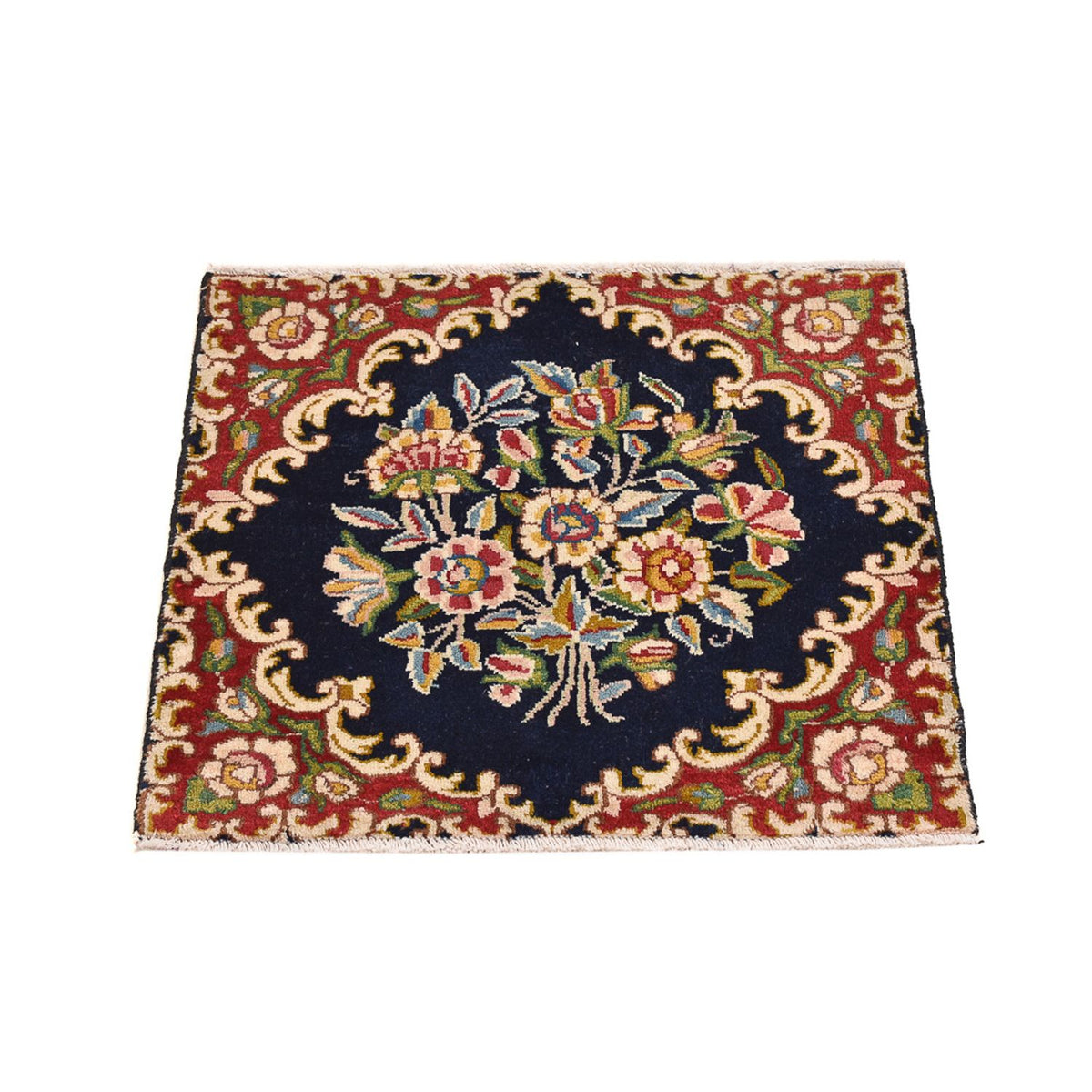 Perski dywan - Nomadyczny kwadratowy  - 50 x 50 cm - ciemna czerwień