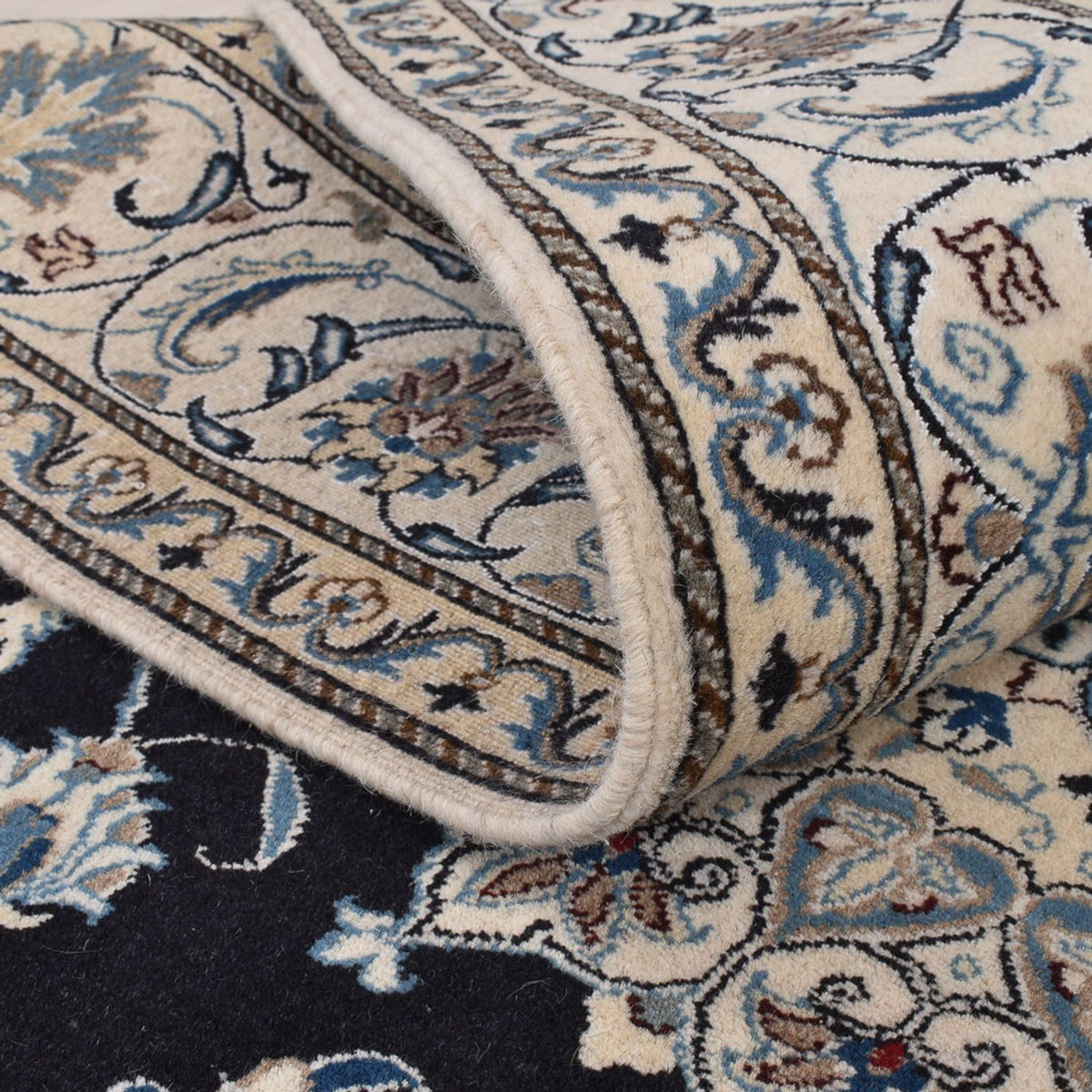 Dywan perski - Nain - 293 x 200 cm - ciemnoniebieski