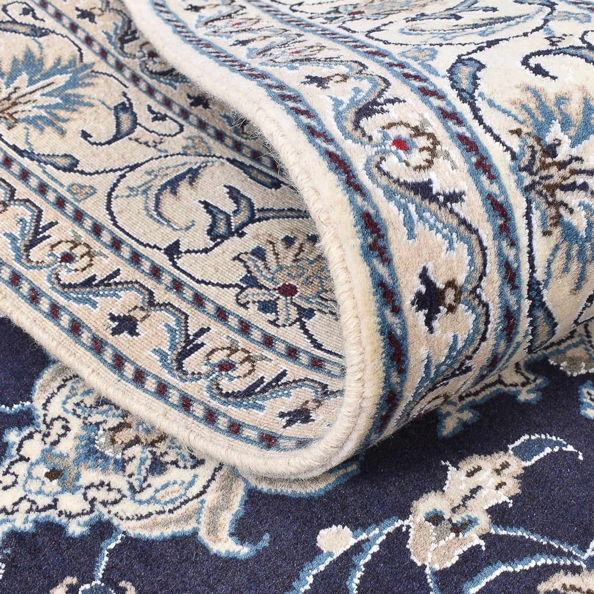 Dywan perski - Nain - 198 x 149 cm - ciemnoniebieski