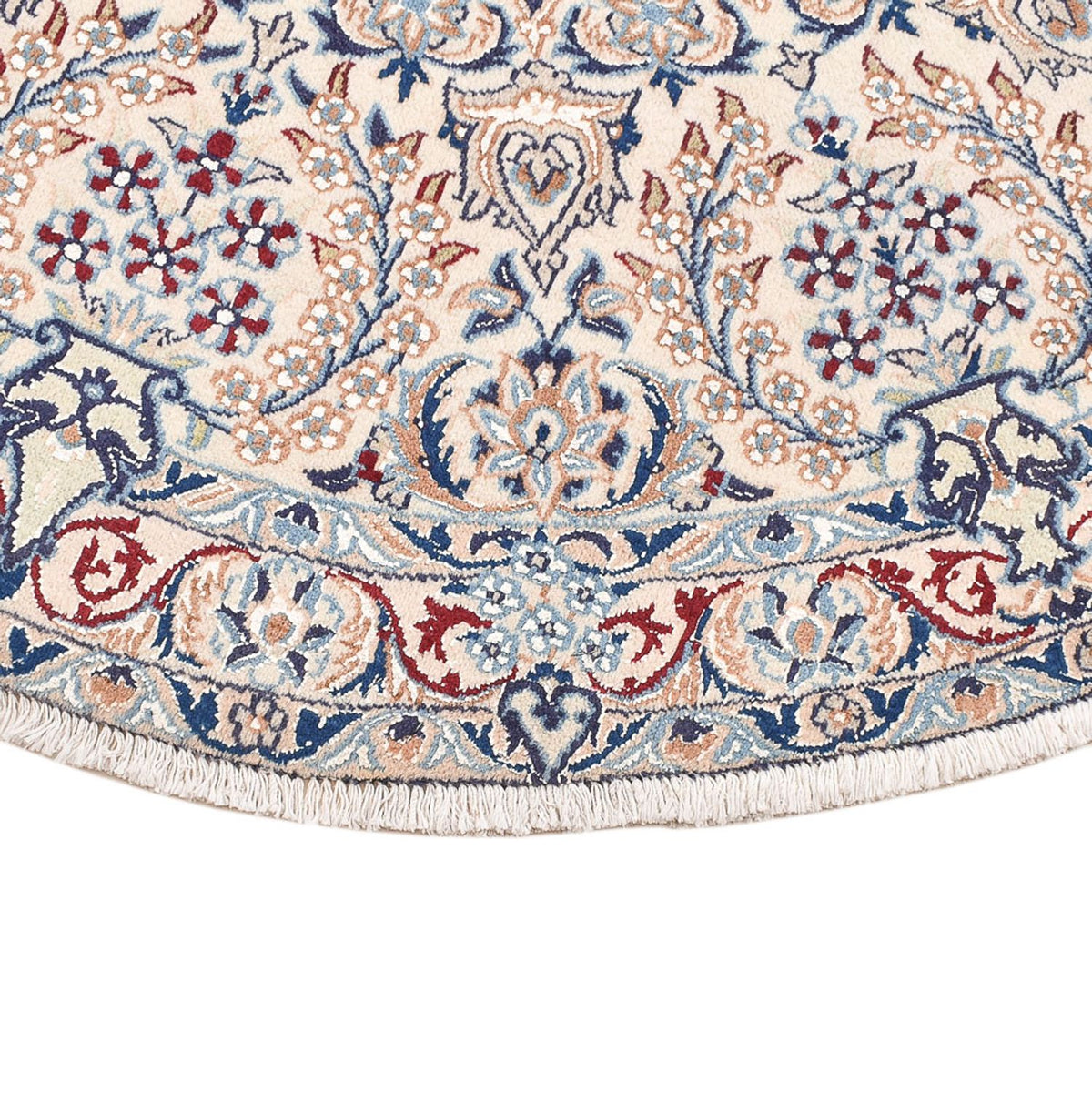 Dywan perski - Nain - Królewski okrągły  - 136 x 136 cm - szary