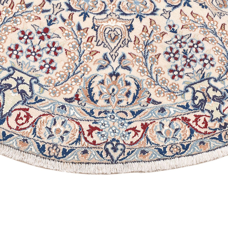 Dywan perski - Nain - Królewski okrągły  - 136 x 136 cm - szary