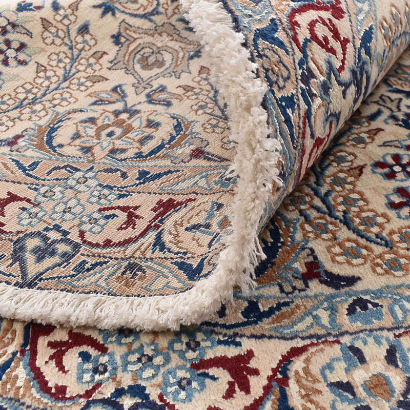 Dywan perski - Nain - Królewski okrągły  - 136 x 136 cm - szary