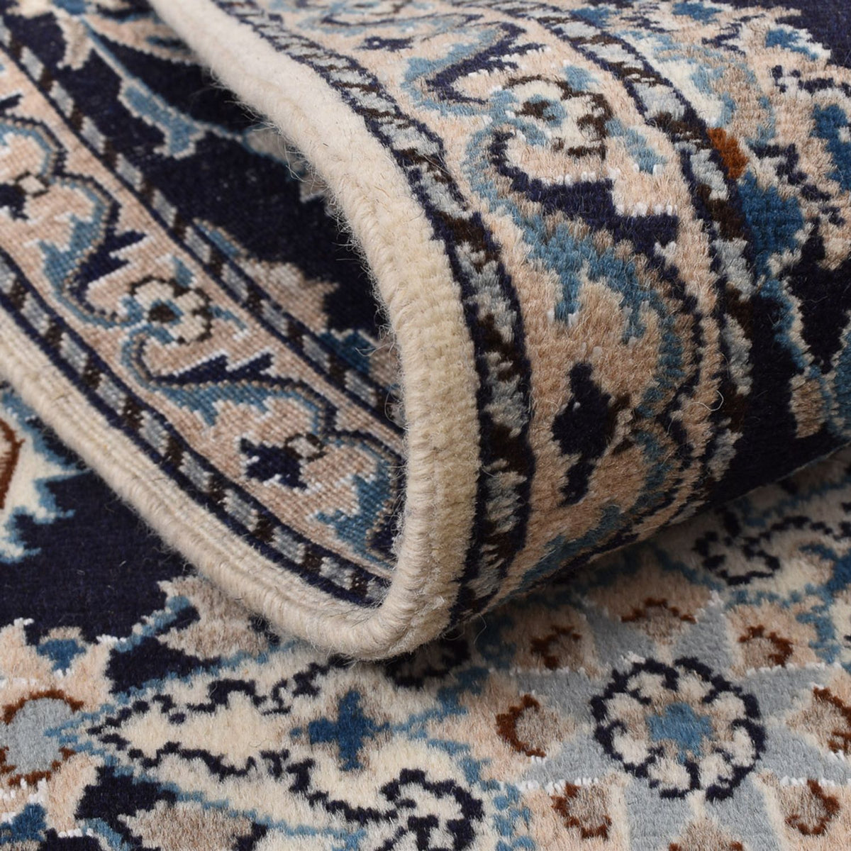 Biegacz Dywan perski - Nain - 189 x 75 cm - ciemnoniebieski