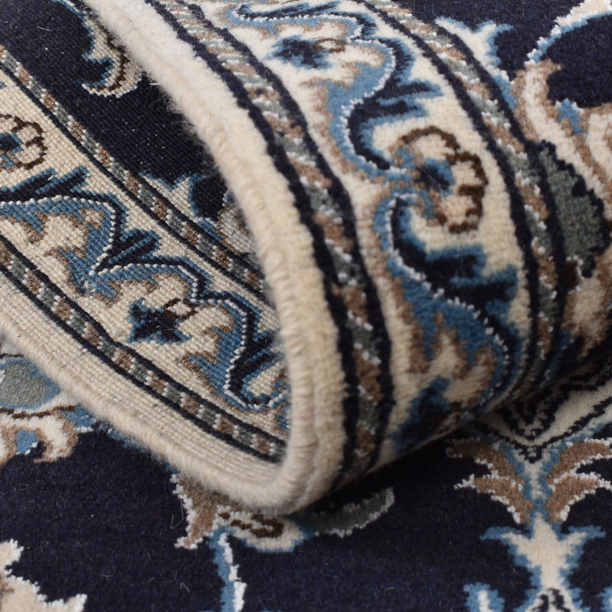 Biegacz Dywan perski - Nain - 200 x 79 cm - ciemnoniebieski