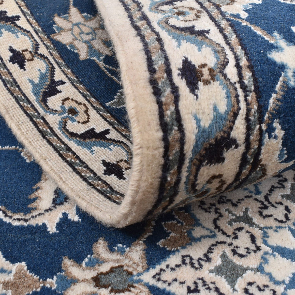 Biegacz Dywan perski - Nain - 197 x 76 cm - ciemnoniebieski