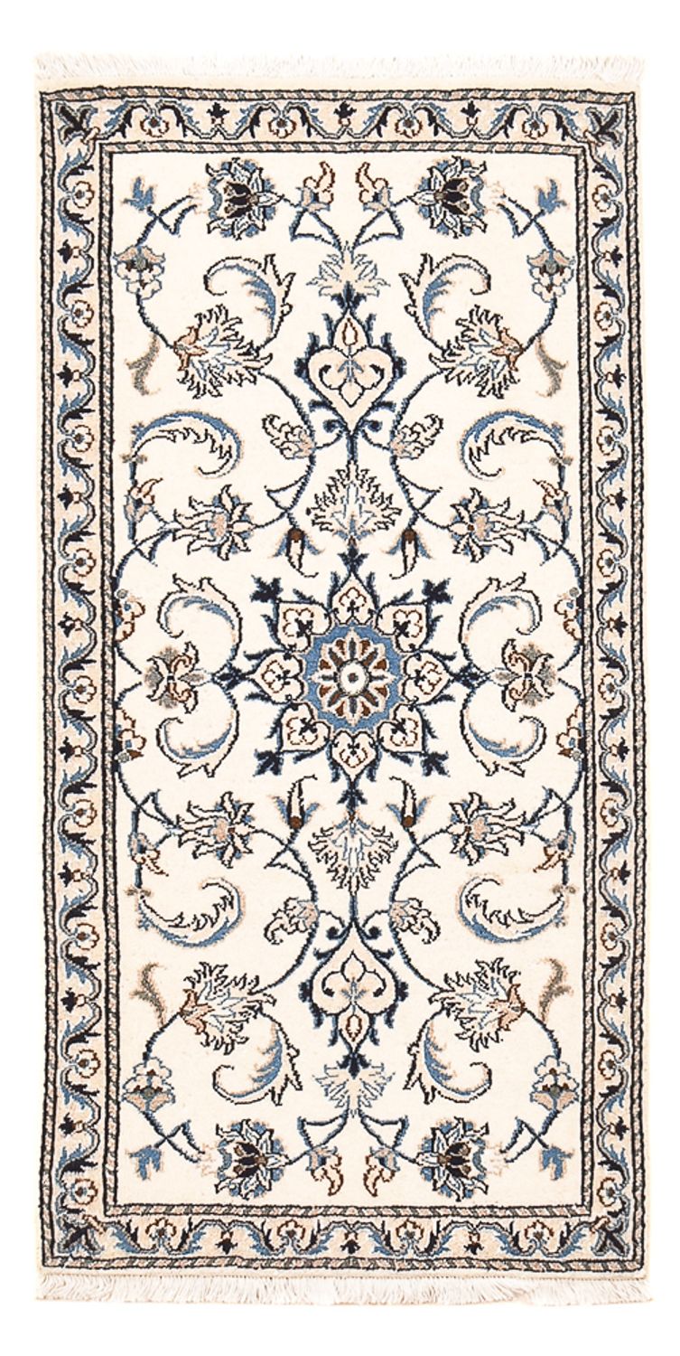 Dywan perski - Nain - 141 x 69 cm - jasnoszary