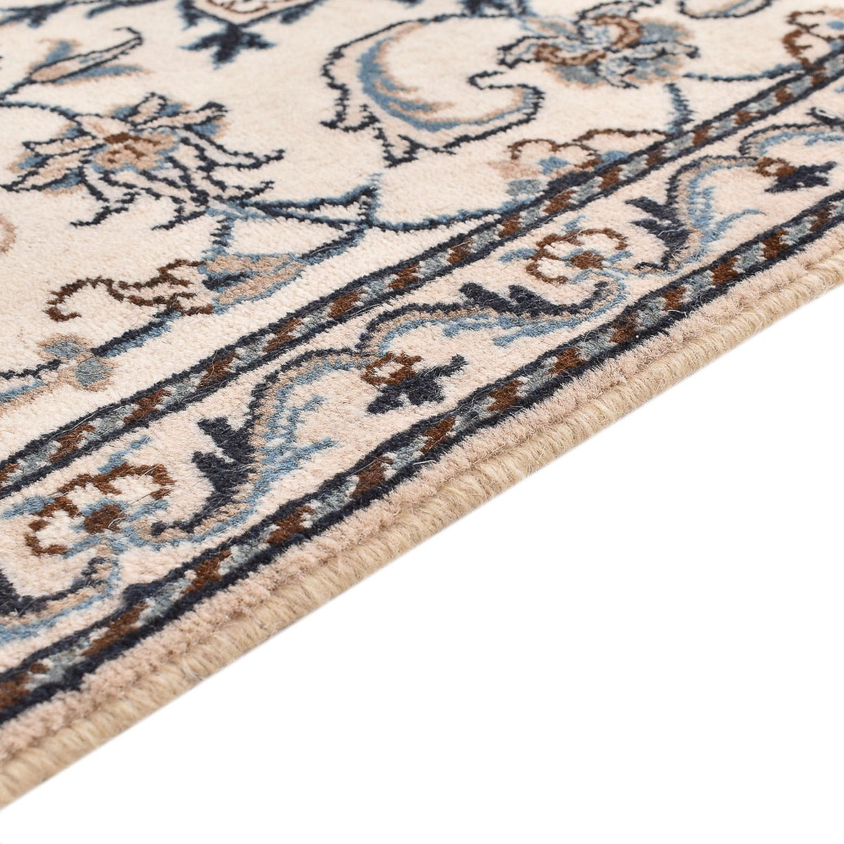 Dywan perski - Nain - 136 x 67 cm - jasnoszary