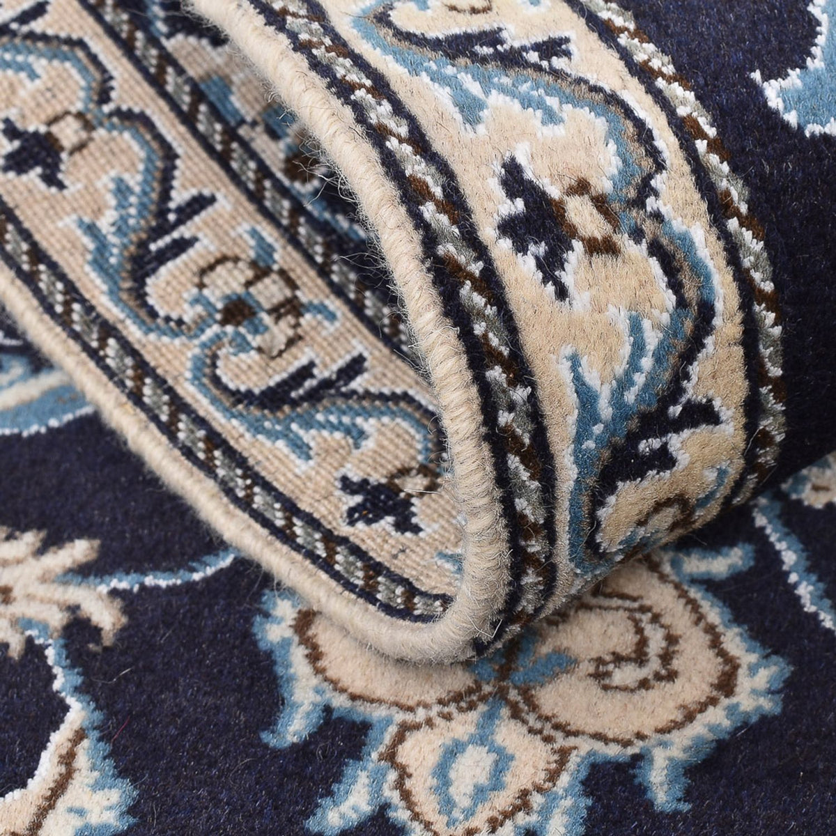 Dywan perski - Nain - 139 x 68 cm - ciemnoniebieski