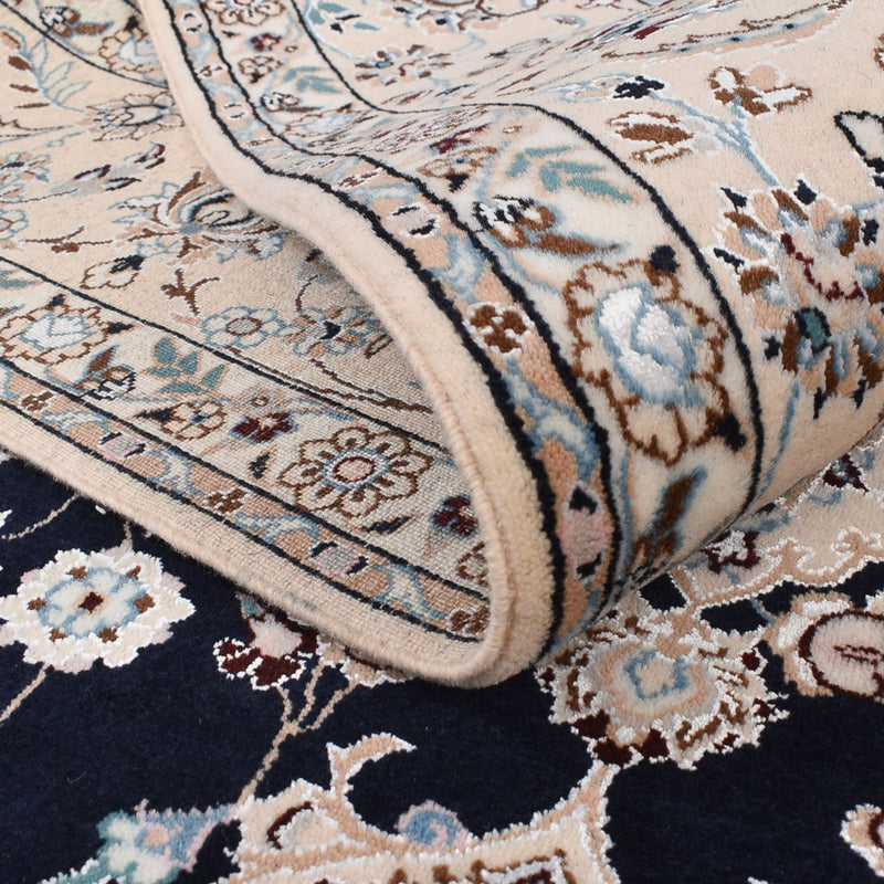 Dywan perski - Nain - Premium - 237 x 158 cm - ciemnoniebieski