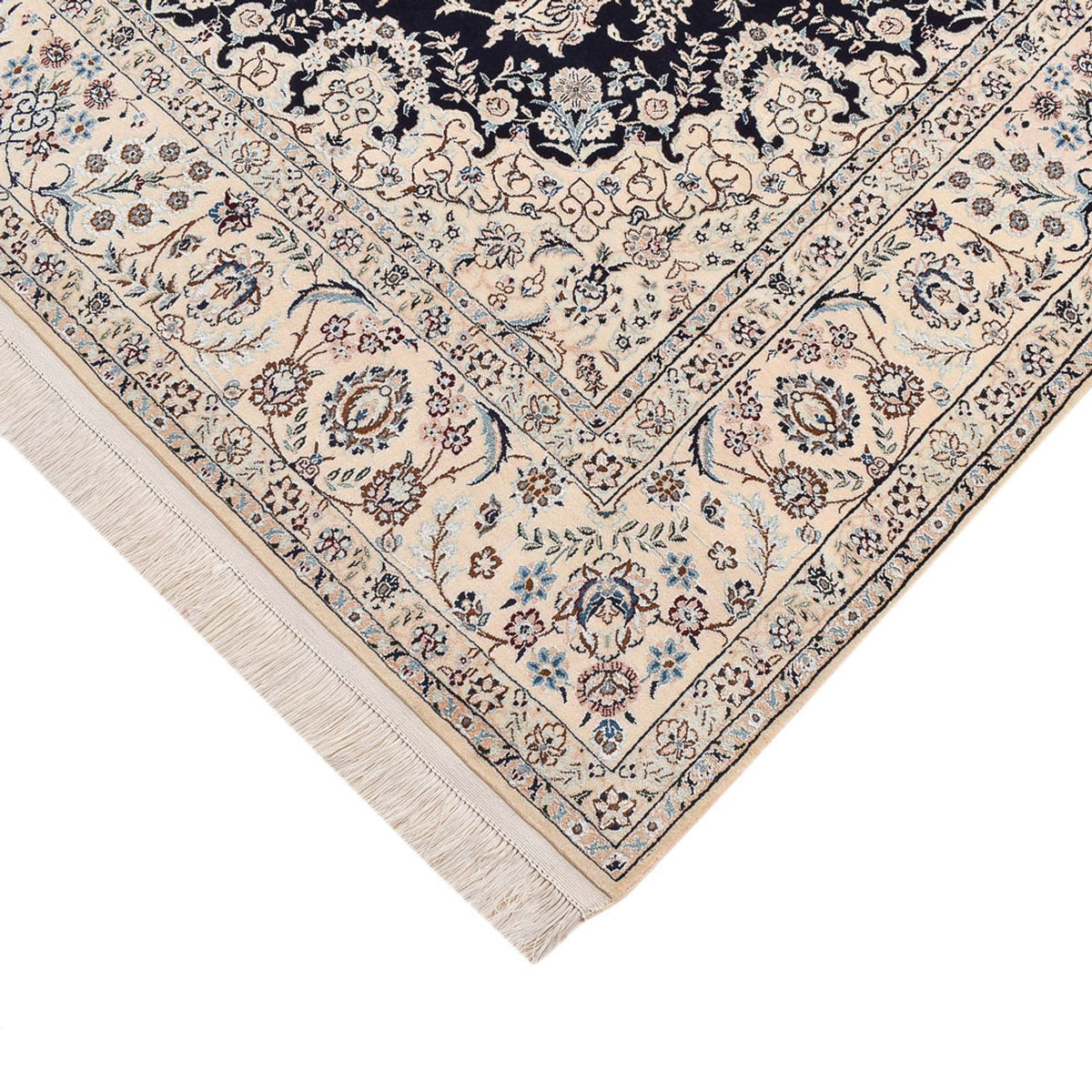 Dywan perski - Nain - Premium - 240 x 161 cm - ciemnoniebieski