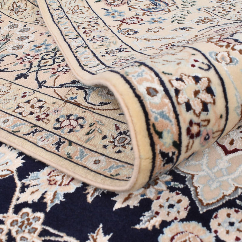 Dywan perski - Nain - Premium - 240 x 161 cm - ciemnoniebieski