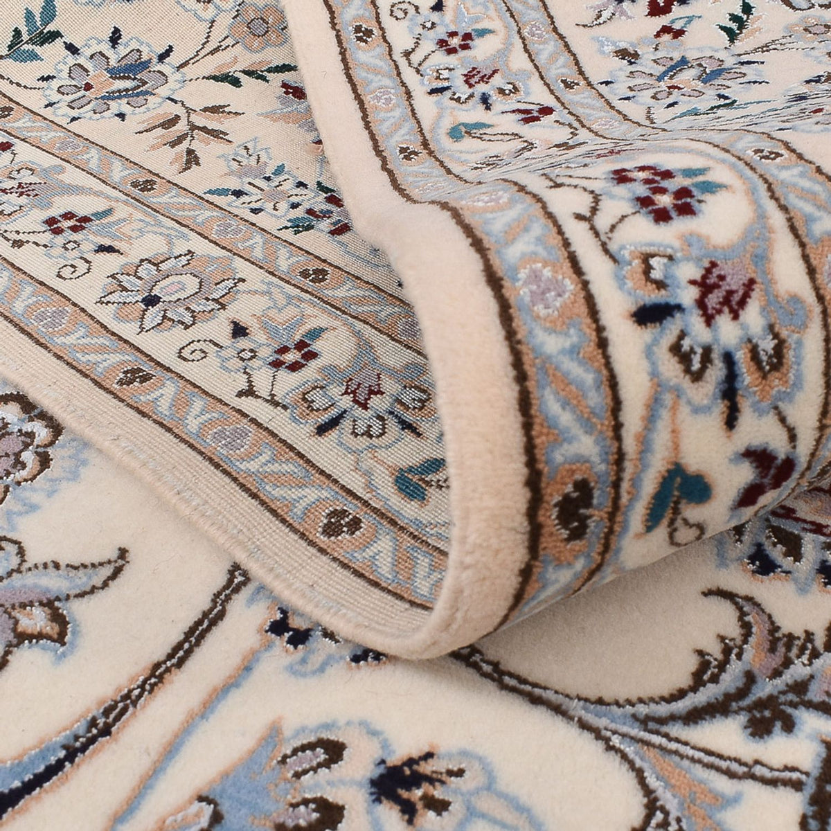 Dywan perski - Nain - Premium kwadratowy  - 204 x 207 cm - jasnoszary