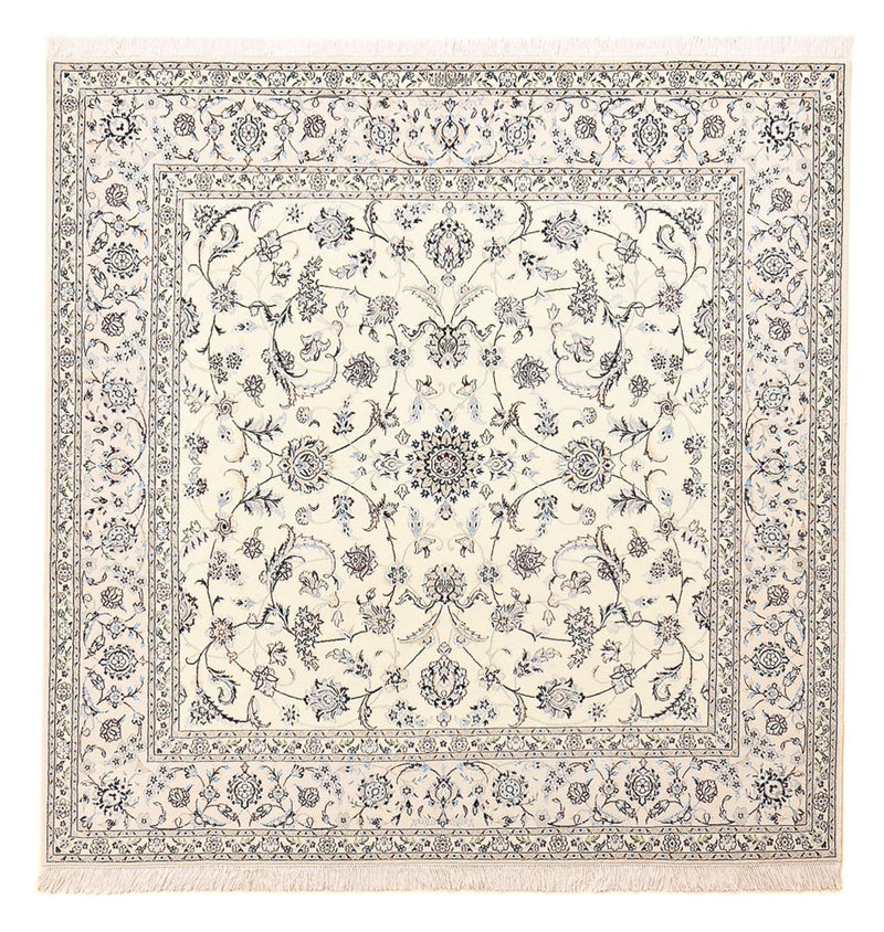 Dywan perski - Nain - Premium kwadratowy  - 205 x 206 cm - jasnoszary