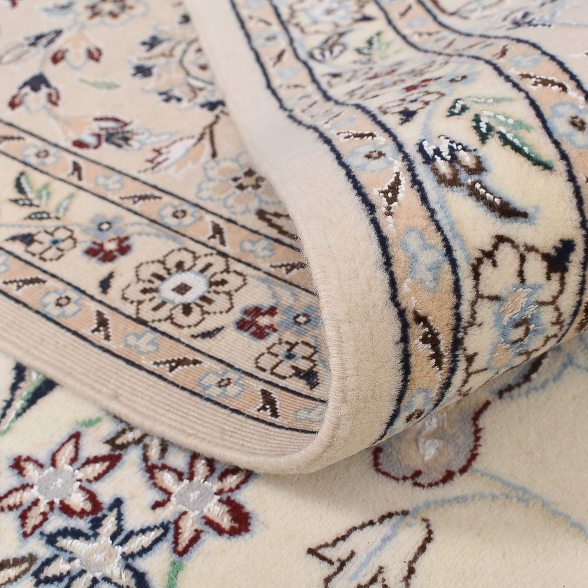 Dywan perski - Nain - Premium kwadratowy  - 205 x 206 cm - jasnoszary