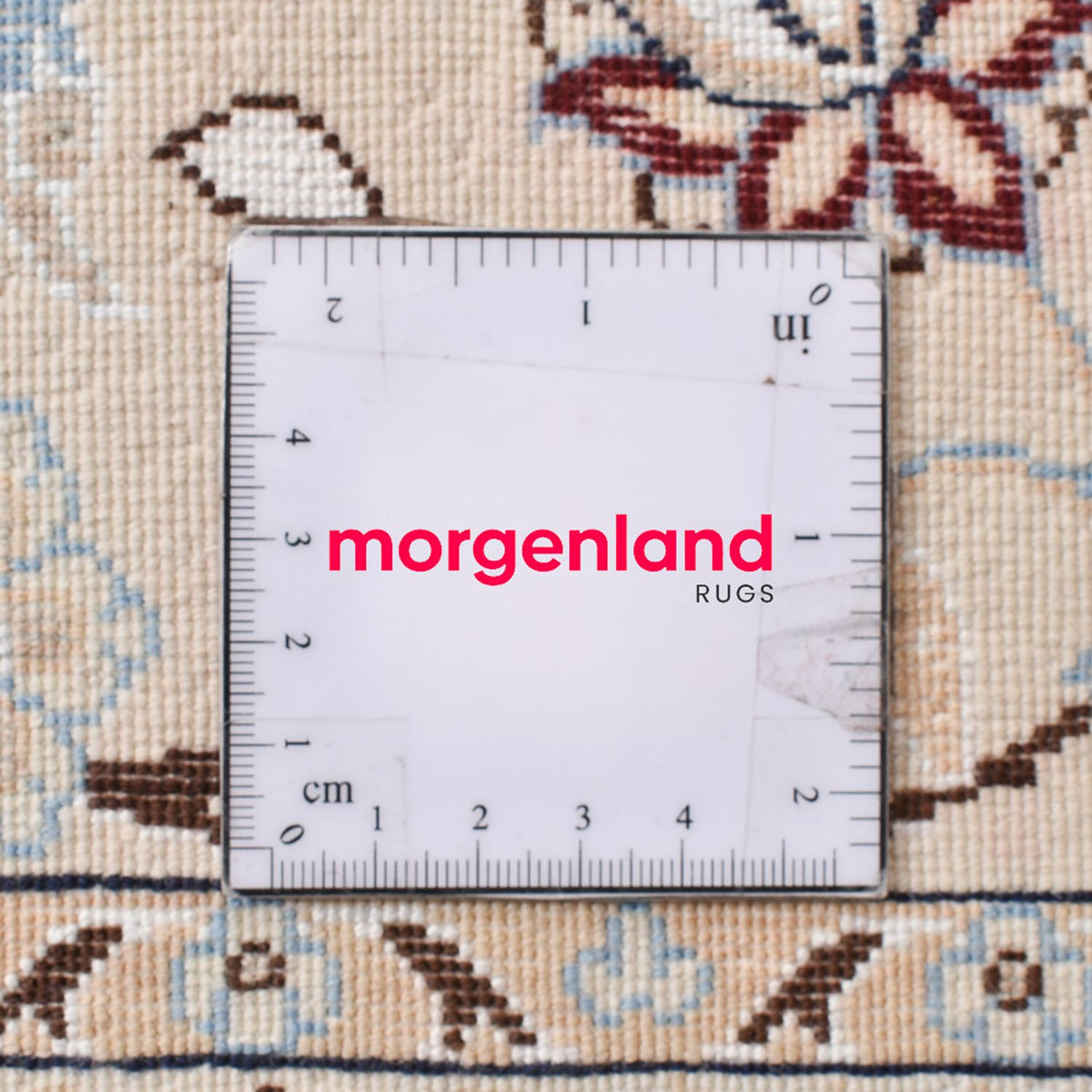 Dywan perski - Nain - Premium kwadratowy  - 205 x 206 cm - jasnoszary