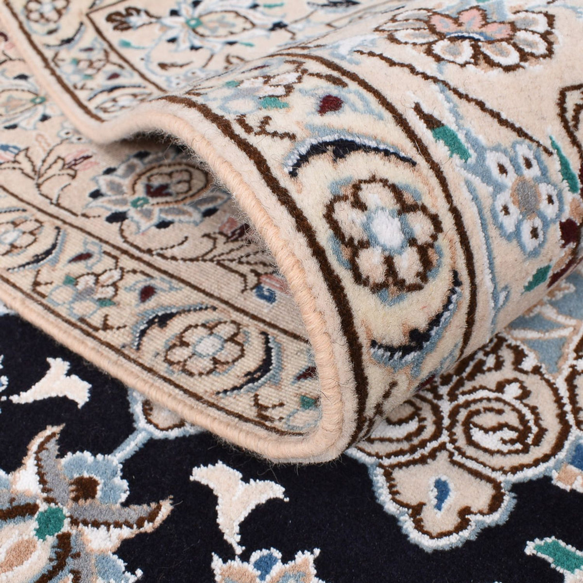 Dywan perski - Nain - Królewski - 250 x 153 cm - ciemnoniebieski