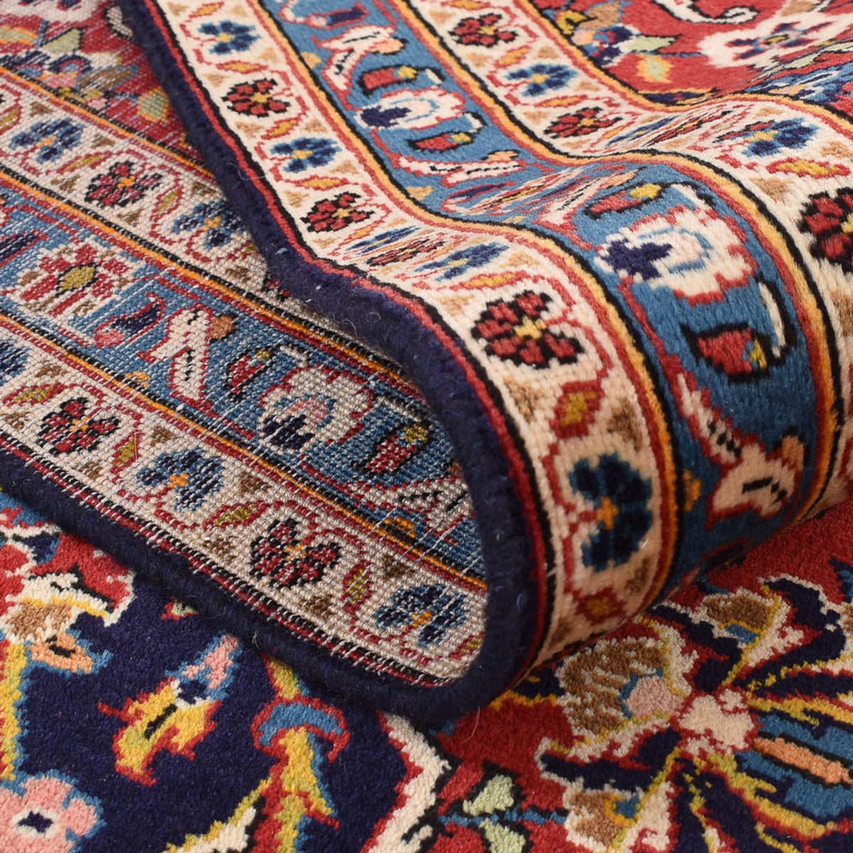 Dywan perski - Keshan - 407 x 296 cm - ciemnoniebieski