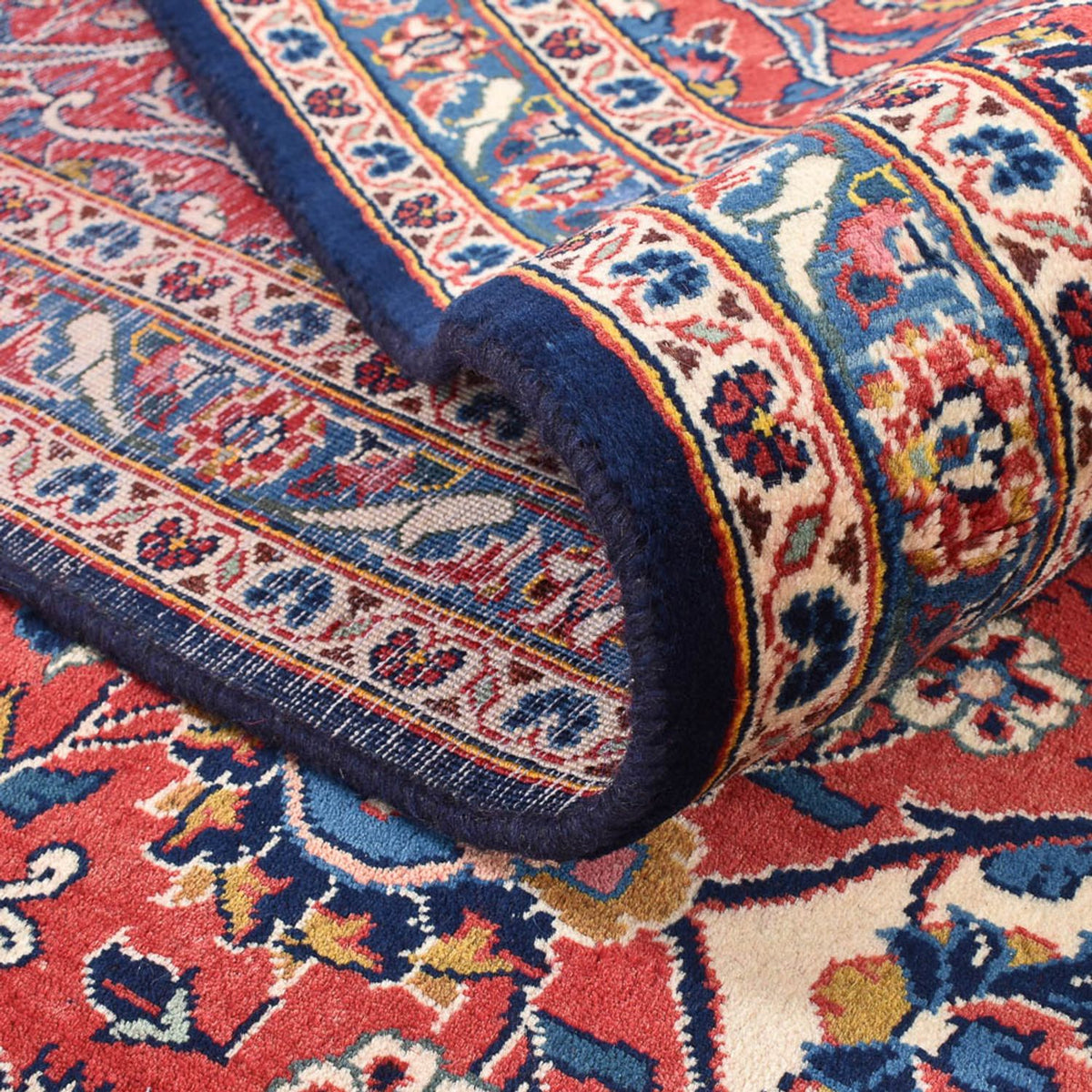 Dywan perski - Keshan - 407 x 300 cm - ciemnoniebieski