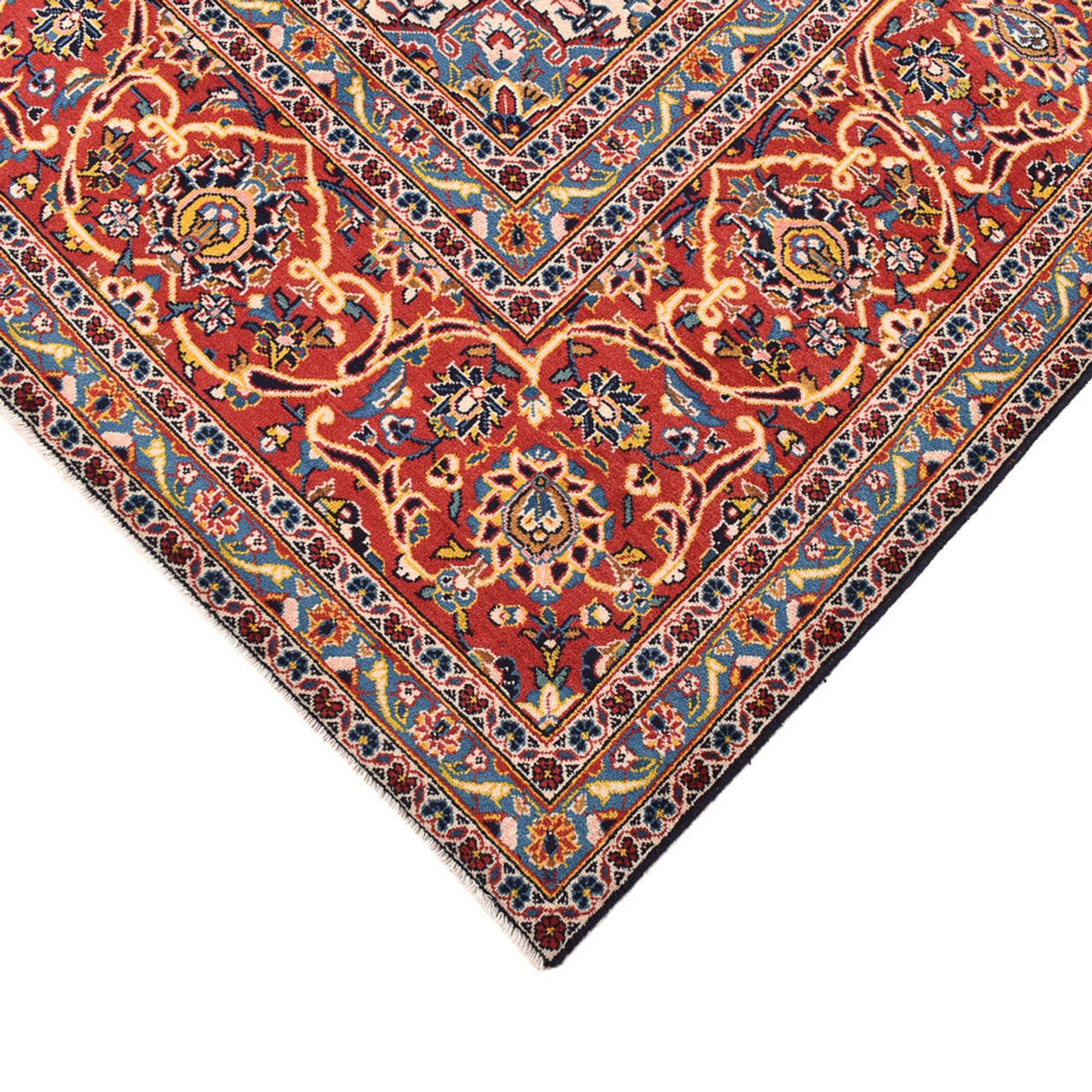 Dywan perski - Keshan - 398 x 295 cm - ciemnoniebieski