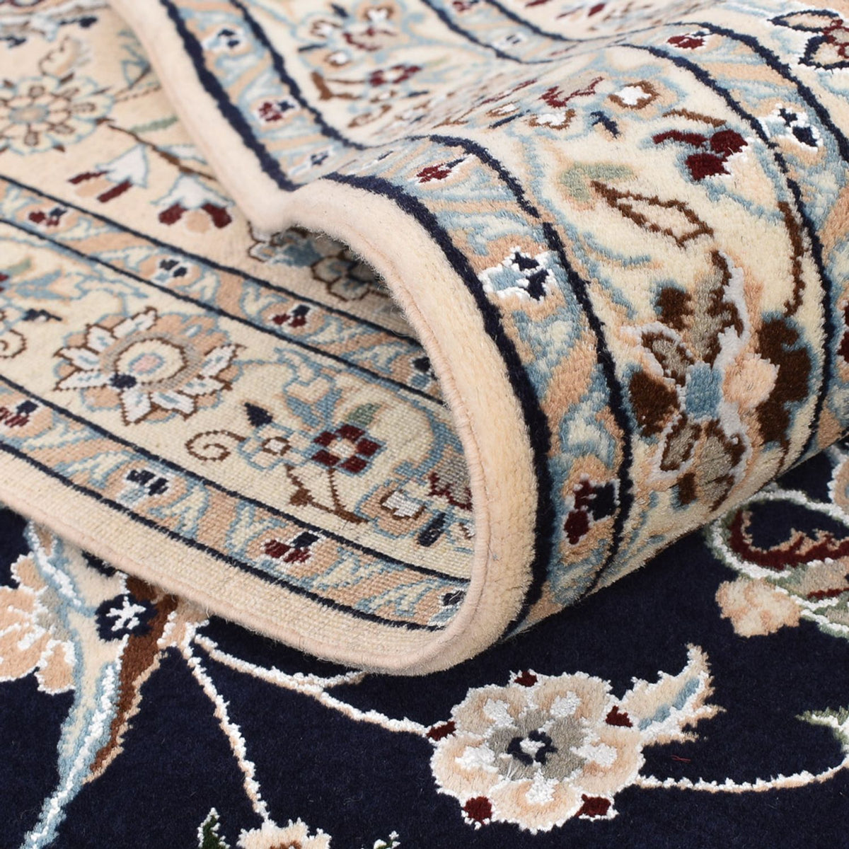 Dywan perski - Nain - Premium - 297 x 209 cm - ciemnoniebieski