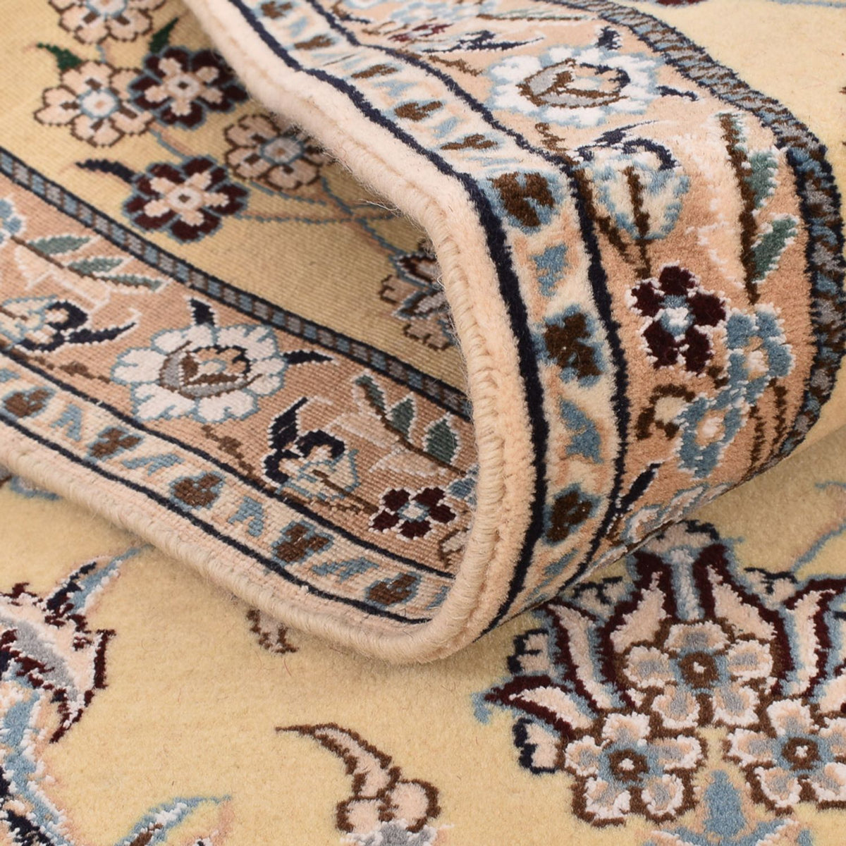 Biegacz Dywan perski - Nain - Królewski - 269 x 88 cm - jasny beż