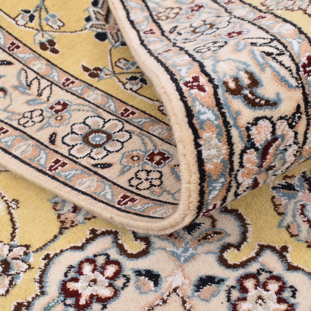 Biegacz Dywan perski - Nain - Królewski - 273 x 88 cm - żółty