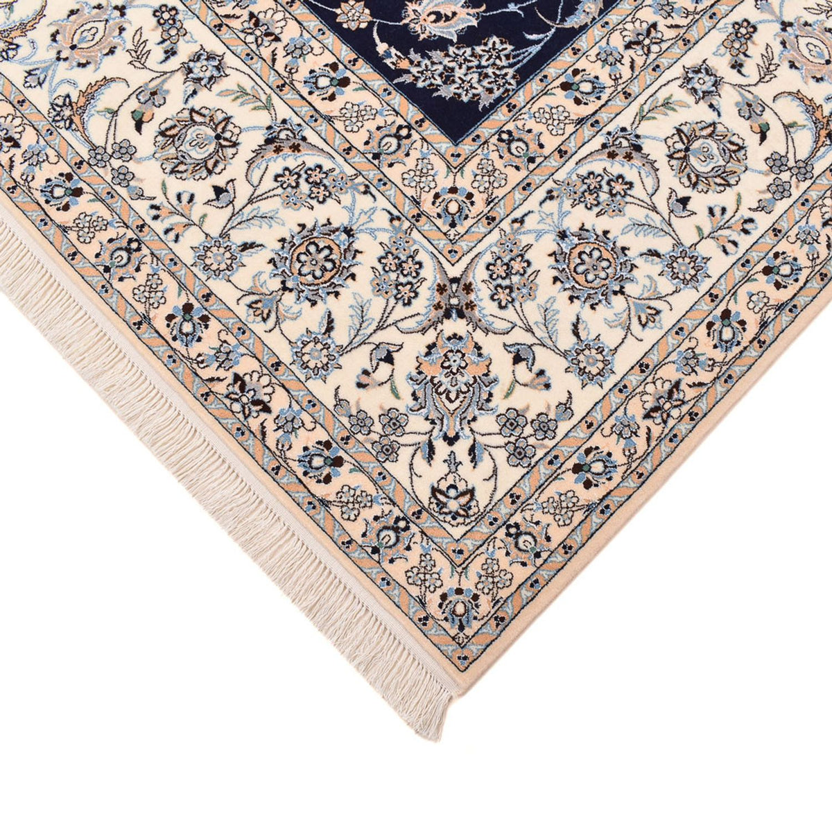 Dywan perski - Nain - Premium - 304 x 258 cm - ciemnoniebieski