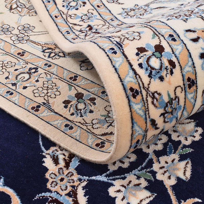 Dywan perski - Nain - Premium - 304 x 258 cm - ciemnoniebieski