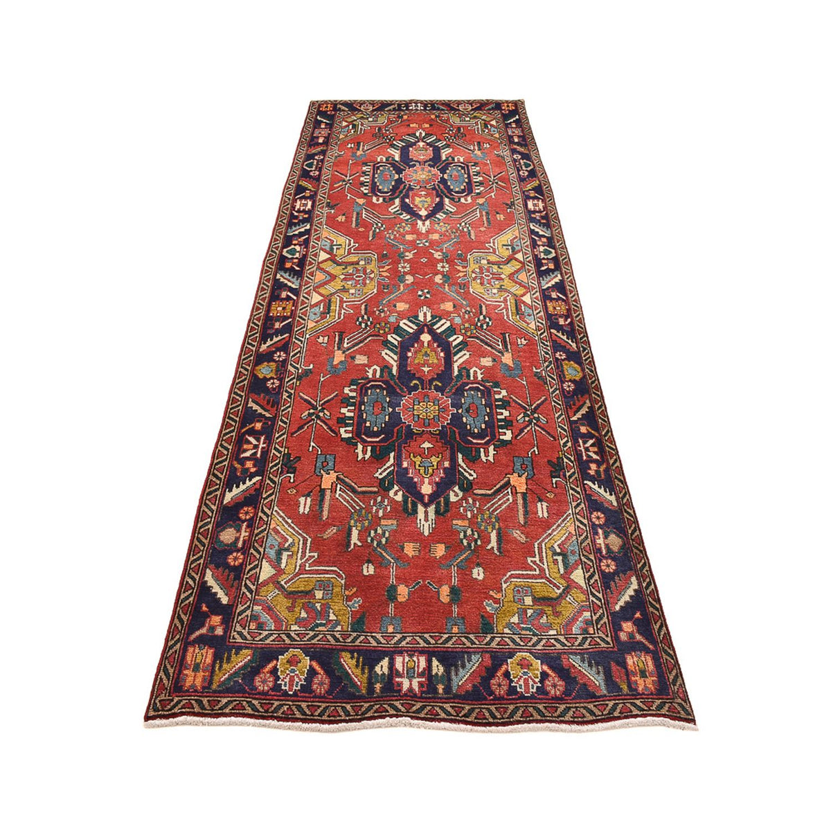 Biegacz Dywan perski - Tabriz - 354 x 117 cm - wielokolorowy