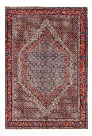 Dywan perski - Klasyczny - 296 x 196 cm - bordowa czerwień