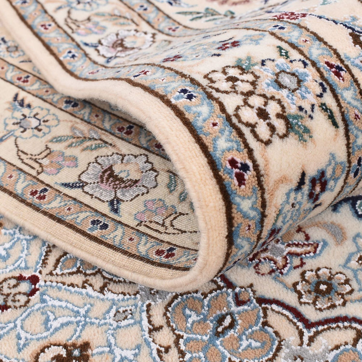 Dywan perski - Nain - Premium - 306 x 210 cm - ciemnoniebieski