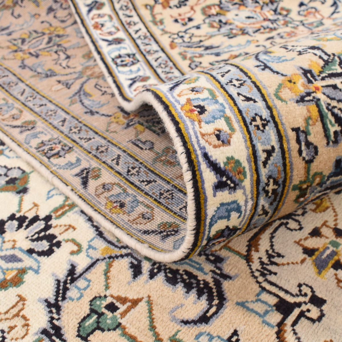 Dywan perski - Keshan - 343 x 238 cm - jasny beż